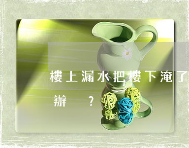 樓上漏水把樓下淹了應(yīng)該怎么辦？